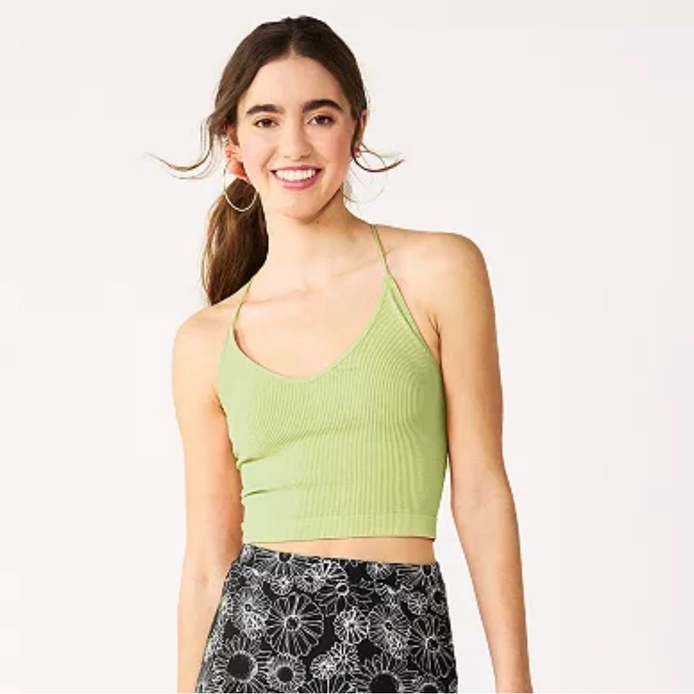 SO Seamless Lace Back Tank Top
